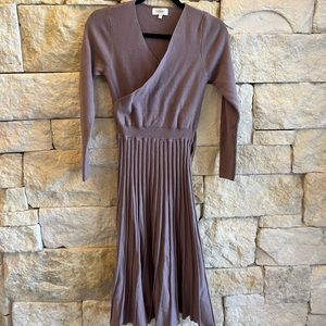 Elegant Brown Midi Dress